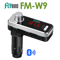 FLYone FM-W9 車用免持/4.1藍芽轉FM音樂傳輸/MP3音樂播放器-自
