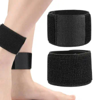 Soccer Ankle Straps 2pcs Adjustable Compression Shin Fixed Strap Anti Slip Soccer Ankle Guards For Running Hiking Climbing