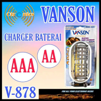 Vanson Charger Baterai V-878 Charger Batery AA - AAA
