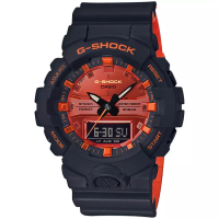 CASIO Casio G-Shock GA-800BR-1ADR Dasar Orange Karet Hitam Cowok