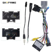 SKYFAME Car 16pin Wiring Harness Adapter Canbus Box Decoder Android Radio Power Cable For Chevrolet Cruze GM-RZ-09