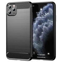 Silicone Case for iPhone 11 Pro Max 11pro x xr xs ShockProof Cover for Apple iphone xs max 11 Pro Surface Carbon Fiber Cases