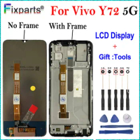 6.58" For Vivo Y72 5G LCD Display With Touch Screen Digitizer Assembly Replacement For Vivo Y72 5G V2041 Lcd With Frame