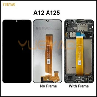For Samsung Galaxy A12 LCD A125F SM-A125F A125 LCD Display Screen Panel Touch Screen Digitizer Assembly With Frame