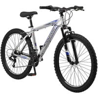 Flatrock Youth/Adult Hardtail Mountain Bike, 24 to 29-Inch Wheels, 21-Speed Twist Shifters, 14.5 to 18-Inch Lightweight