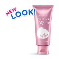 Shiseido Senka Perfect Whip Facial Foam White Clay Collagen Pembersih Wajah 120g XX122 Pink Collagen
