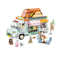 【愛瘋潮】LOZ mini 鑽石積木-1127 麵包車 兒童玩具