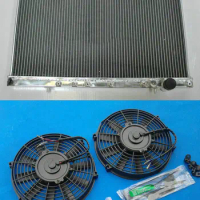 HOT SELLING Aluminum Radiator &amp; Fan*2 For Mitsubishi LANCER Evolution EVO 1 2 3 I II III MT 1992-1995 1992 1993 1994 1995