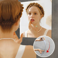 Self Adhesive Acrylic Mirror Flexible Waterproof Stickers Tiles for DIY Art Door Wardrobe Wall Bathroom Decor Home Mirrors Decal