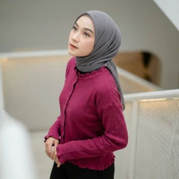 Bailey Cardi Rajut Kriwil / Cardigan Crop Motif Ruffle - Angel Botton Skrit