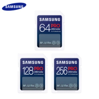SAMSUNG SD Card 64GB 128GB 256GB 512GB PRO Uilimate For Professionals SDXC U3 V30 Read 200MB/s Memory Card SLR Digital Camera