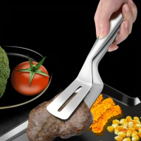1pc barbecue tongs, barbecue tools, multi-functional stainless steel cookware, fried dumpling clip, fried fish clip, baking clip