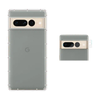 【RedMoon】Google Pixel 7 Pro 手機殼貼2件組 空壓殼+厚版鏡頭貼