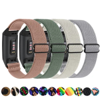 Nylon Elastic Loop Strap for Fitbit Charge 4 3 SE Band Nylon Sport Watchband Bracelet for Fitbit Charge 3 SE Woven Watch Band