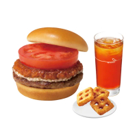 【MOS 摩斯漢堡】C154摩斯漢堡+方塊薯餅x3+冰紅茶L(好禮即享券)