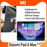 Xiaomi Pad 6 Max 14 Tablet PC Snapdragon 8+ Processor 14-inch 120Hz 2.8K UHD Screen 10000mAh Battery 67W Fast Charger Mi Pad