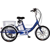 Pedal Assist Electric Bicycle 20 Inch 3 Wheel Ebike