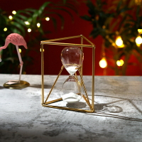 創意金屬時光沙漏時間計時器裝飾擺件禮物個性客廳現代簡約工藝品