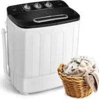 Tiktun Portable Washer and Dryer Combo XPB36-1288SA Mini Washing Machine, Black
