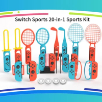 20 in 1 Kit for Nintendo Switch Sport Game Charging Dock Somatosensory Set Switch Sports Accessories Bundle Sports Straps