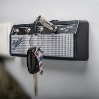 Fender Blues Music Key Storage Jack Rack Key Holder Guitar Wall Keychain Holder Vintage Amplifier Home Decoration Gift
