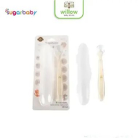 Alat Makan Bayi - Sugar Baby Silicone Spoons 100% Healthy W/Case Cream