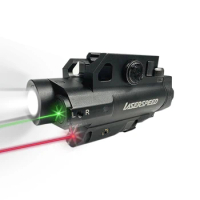 Tactical Dual Beam Laser Sight, Green, Red, IR, Flashlight for Airsoft, Glock, Taurus, G2c, G3C, Toro, 1911