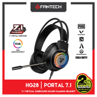 FANTECH รุ่น HG28 หูฟังเกมมิ่ง ระบบ Surround 7.1 หูฟัง Headset Gaming มีไมโครโฟน ไฟ RGB สำหรับเกมแนว