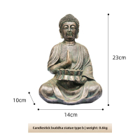Creative resin Guanyin Buddha candle holder statue home decoration