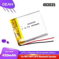 403035 043035 402934 3.7V 450mAh Rechargeable Lithium Polymer Batteries For MP4 GPS Toy LED Light Smart Watch Li-Po Li ion Cell