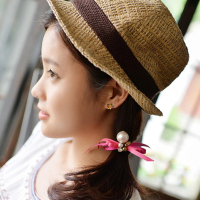 【梨花HaNA】韓國進口緞帶小蝴蝶結飾物髮圈