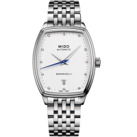 MIDO 美度 官方授權 Baroncelli 永恆真鑽酒桶型女錶 母親節禮物 M0413071101600