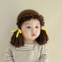 Baby童衣 趣味搞怪假辮子帽 寶寶針織帽 幼童保暖帽 可愛嬰兒頭套 89044