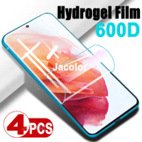 4PCS Gel Film For Samsung Galaxy S21 Ultra S21+ Hydrogel Film Samsumg S 21 S21Ultra S21+ Screen Protector Not Protective Glass