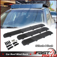 Universal Car Top Roof-Rack Windshield 32inch Long Air Deflector Roof-top Cargo Box Wind Screen 32''-44'' Roof Rack Fairing