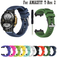Fashion Silicone WatchStrap For Huami Amazfit T-Rex 2 Smart Watch Accessories Band Bracelet Wristband For Amazfit T-REX2 Strap