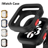 TPU Case For Apple Watch Series 9 8 7 6 4 se 5 Shockproof Bumper Frame Protective Soft Case For iWatch 40mm 44mm 41mm 45mm Cover