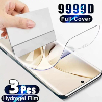 ฟิล์มไฮโดรเจลแบบนิ่ม ชุด 3 ชิ้น สำหรับ Vivo Y95, Y93, S, Y91, Y89, Y85, Y79, Y78, T, Y78 M, ฟิล์มกัน