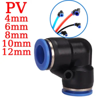 50/100/500PCS PV Premium Air Pneumatic Fittings 4mm 6mm 8mm 10mm 12mm Plastic Fitting Quick Release Couplings Pipe Connectors