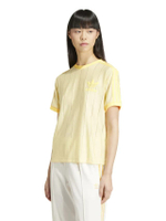 เสื้อยืดผู้หญิง 3-Stripes สี Almost Yellow F22
