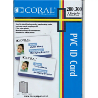 PVC ID Card CORAL A4 Isi 5 Lembar Sheet