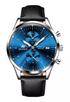 OLEVS Olevs Classic Chronograph Leather Men Wrist Watch