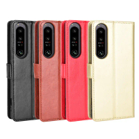 เคสโทรศัพท์ Sony 1 IV, เข้ากันได้กับ Sony Xperia 10 VII, ฝาพับหนัง, ลายม้าบ้า, พร้อมช่องเสียบการ์ด, 