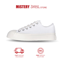 HOT”MISTERY รองเท้านักเรียนผู้หญิง รุ่น CALM LOW TOP สีขาว（MIS-508）