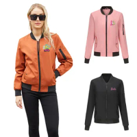 Spring Autumn Thin Barbie Flight Jacket Women's Casual Versatile Unisex Style Large Size Loose Baseball Uniform for Women
