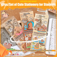 4Pcs/Set Ruler Set Student School Supplies Mathematical Instruments Geometry Stationery Set Math Set