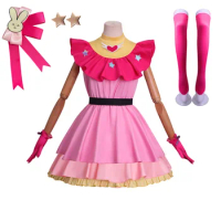 Hoshino Ai OSHI NO KO Anime Cosplay Costume Rosy Outfits Girls Halloween Cosplay Hoshino Ai Clothing