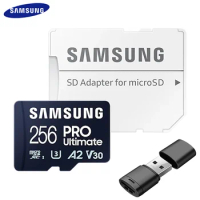 SAMSUNG PRO Ultimate Micro SD 128GB U3 V30 Memory Card 256GB A2 4K TF Card 512GB High Speed 200M/s Micro SD Card MicroSDXC C10