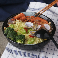 創意韓版家用ins碗拌飯餐具大湯碗小米飯碗泡面碗家用吃飯南韓碗
