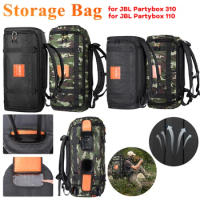 Travel Carrying Case for JBL Partybox 310/Partybox 110 Large Capacity Foldable Backpack Bags Waterproof Breathable Storage Bag